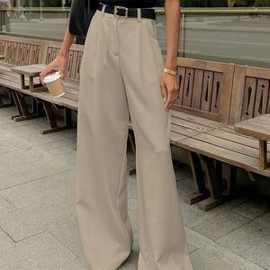 Unbranded Women's Cream and Tan Trousers